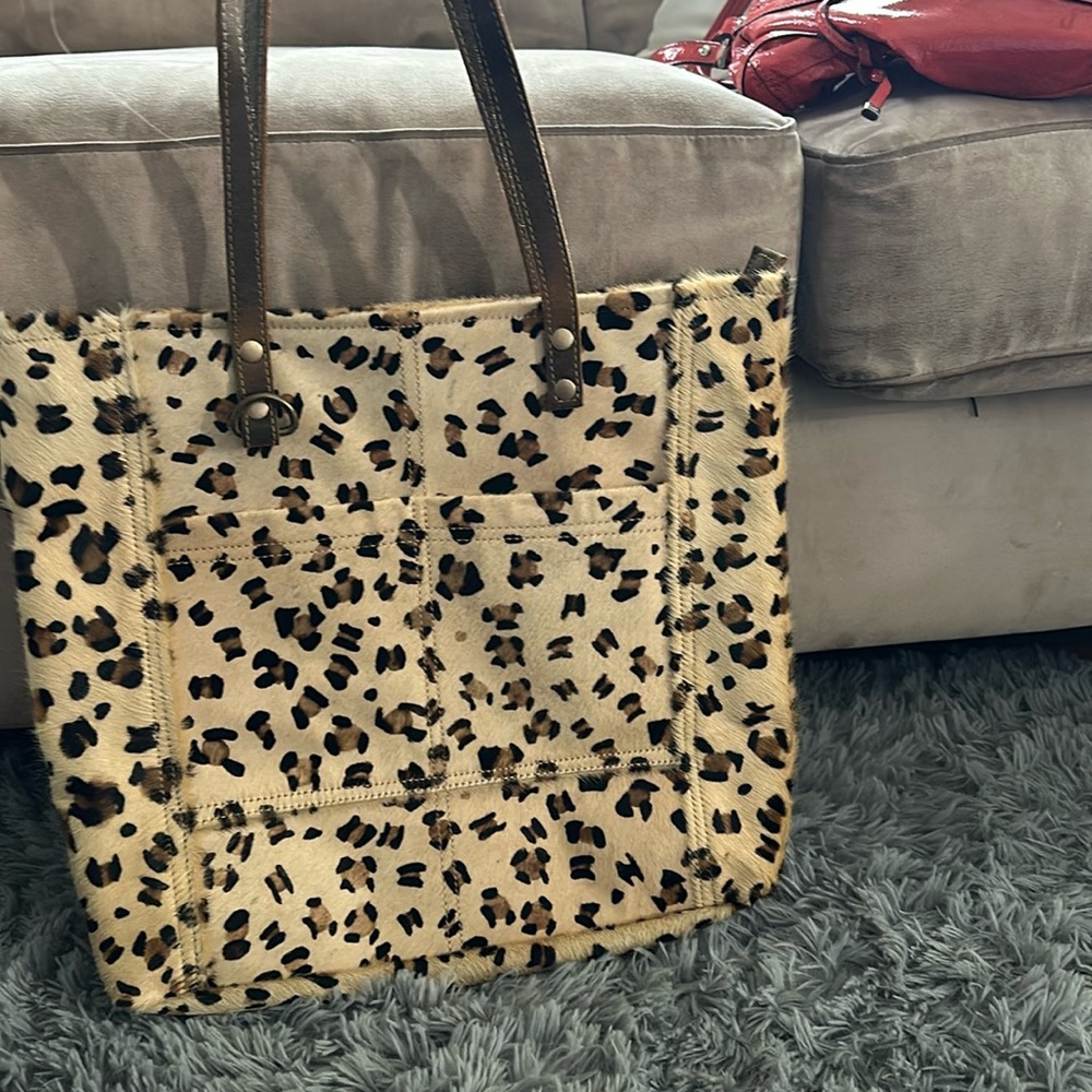Myra tote bag, leopard print